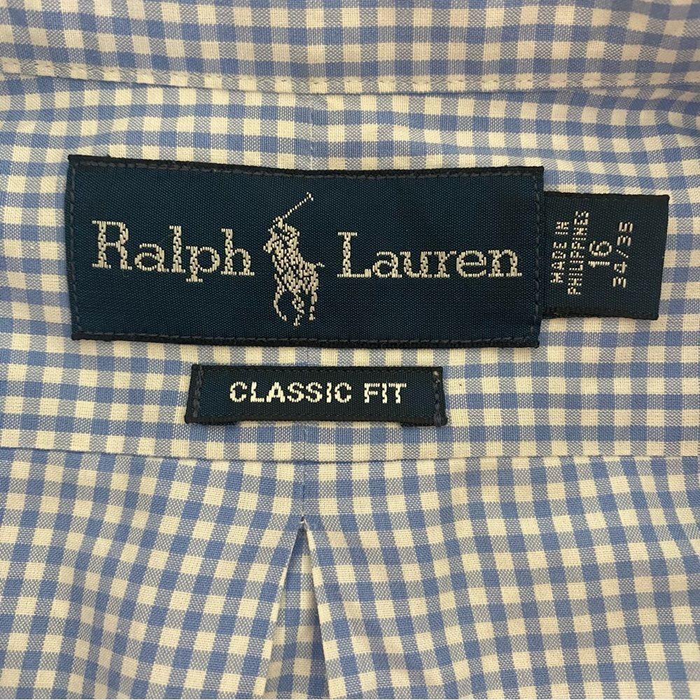 RALPH LAUREN Classic Fit Checkered Casual Button up Shirt - Picture 7 of 10